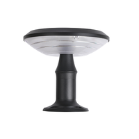 Lampu pilar dekorasi LED, gaya Eropa 5W IP66 aluminium PC taman luar ruangan lampu rumput matahari LED dapat disesuaikan pengisian daya harga rendah lampu pilar dekoratif
