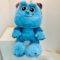 Peluche Sullivan de Monsters University aux grands yeux et aux cheveux bleus, corps bleu, coussin décoratif, poupée personnalisée, cadeau