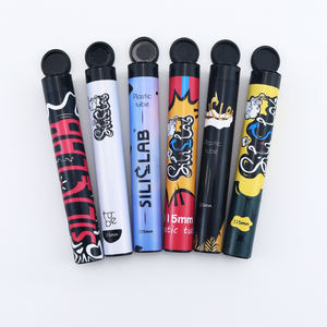 Tubo de plástico para guardar conos de cigarrillos pre-enrollados, tubo de plástico de 115 mm con tapa abatible, personalizable con la marca. - Product Image 2