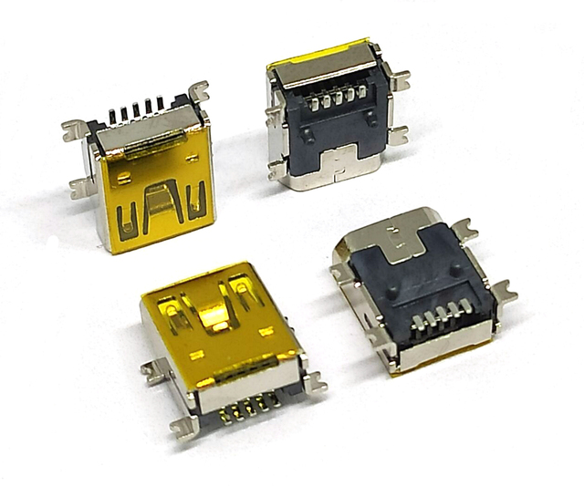 Mini Micro Usb Connector Female 5 Pin Interface Port Jack USB Connector for Power Charge Manufacturer