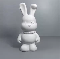 2026 Populaire Lapin spatial fluide en PVC avec tirelire, Embryons de vinyle fluide blancs pour la vente en gros