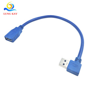 สายต่อ USB รูปตัว U Lung Kay แบบตัวผู้ต่อตัวเมีย ความเร็วสูง ส่งข้อมูลได้รวดเร็ว สีฟ้า น้ำหนัก 0.03 กก. รุ่น LKU3 004 - Product Image 1
