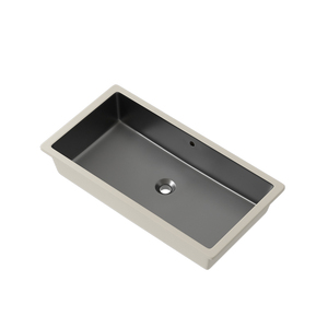 Lavabo rectangulaire en céramique moderne à encastrer sous le comptoir, lavabos de salle de bain, lavabo mat pour salle de bain, hôtel, balcon - Product Image 6