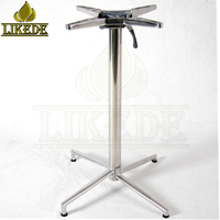 Base de table pliante en aluminium sur mesure avec design empilable pour projets OEM