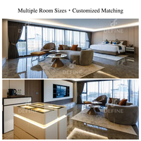Meubles d'hôtel sur mesure de haute qualité pour chambre à coucher moderne, suite d'hôtes, ensemble complet de meubles de chambre d'hôtel de luxe 5 étoiles