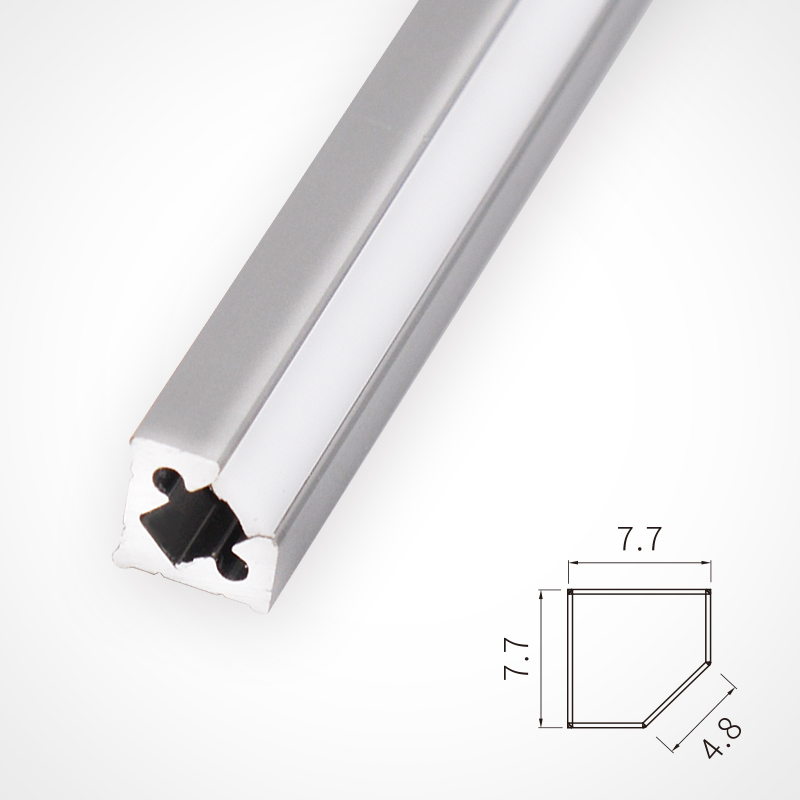 Алюминиевый профиль Jedver, лидер продаж, светодиодная световая панель для светодиодных лент, прямоугольный профиль 7,7*7,7