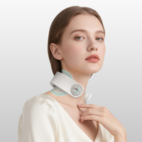 Masseur multifonctionnel portable rechargeable pour le cou et les épaules guidé par la voix avec vibration par impulsions chauffantes et thérapie par la lumière LED
