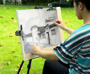 Bview nghệ thuật hiển thị gấp khung sắt đen kim loại giá vẽ cho nghệ sĩ sinh viên - Product Image 4