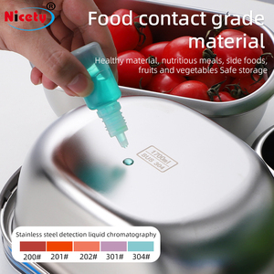 Thép không gỉ hình bầu dục Bento hộp có nắp đậy 304 liệu tiffin <span class=keywords><strong>container</strong></span> lưu trữ thực phẩm nhiều kích cỡ cho trẻ em 'ăn trưa bảo quản - Product Image 4