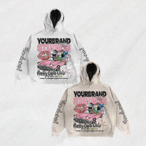 เสื้อฮู้ดพิมพ์ลาย Yourbrand Studios Pretty Girls Club แบบยูนิเซ็กส์ สไตล์ลำลอง ลายการ์ตูน สำหรับฤดูใบไม้ร่วง สตรีทแวร์ ผ้าเฟรนช์เทอร์รี่ - Product Image 4
