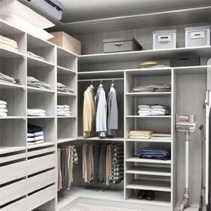 Armoires de dressing de style européen moderne avec éclairage LED intégré, quincaillerie de marque supérieure, porte en verre - Product Image 2