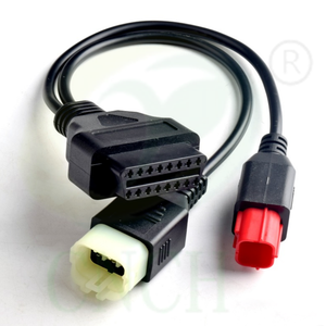 16Pin OBD 1 untuk 2 kabel transfer OBDll 4Pin untuk 6Pin sepeda motor kabel diagnostik kawat harness - Product Image 5
