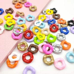 Sóng Mờ 16Mm Acrylic Nhựa Spacer Lục Giác Vòng Hoa DIY Đính Cườm Bút Trang Sức Phụ Kiện Long Lanh Macaron - Product Image 6