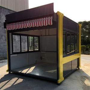 Quiosco de Comida Móvil de Acero Inoxidable, Diseño Cuadrado de 3 a 5.8 Metros, Espacio de Preparación al Aire Libre, Fácil Montaje - Product Image 1