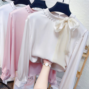 Bán Buôn Của Phụ Nữ Của Áo Sơ Mi Mùa Thu Mùa Xuân Hàn Quốc Thiết Kế Dài Tay Áo Của Phụ Nữ Hàng Đầu - Product Image 4