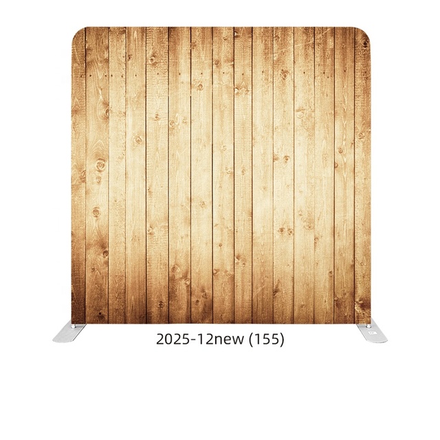 8ft 10ft Custom Wood Texture Photography Background Curtain Stretched Cloth Background Curtain Portable Aluminum Frame