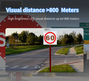 Signalisation routière <span class=keywords><strong>de</strong></span> sécurité à énergie solaire Cosyn, panneau d'avertissement LED solaire, panneau réfléchissant, <span class=keywords><strong>plaque</strong></span> épaissie - Product Image 5