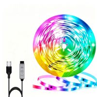 5V-30D-5M Bare Board1Reel Tanpa Remote Control Tanpa Aplikasi Kombinasi RGB USB Tombol Tiga Tombol Kit Lampu Latar Belakang TV