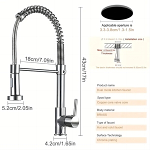 2025 nhà máy màu đen Nhà bếp Vòi Chậu tap Hot & nước lạnh 304 ống thép không gỉ kéo ra & kéo xuống gốm van Hot Bán - Product Image 3