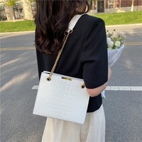 Nouveau Sac à Bandoulière Tendance Décontracté avec Chaîne Couleur Unie pour Femme Sac Messager Sac à Main Bandoulière R2265 Personnalisé