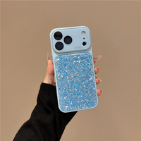 Coques de téléphone tendance en cuir texturé avec paillettes scintillantes pour iPhone 18 Pro Max, compatibles avec les modèles Apple 17 Pro/16/15