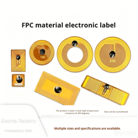 Label FPC berukuran kecil Powerway berlapis emas, tahan panas, tahan air, tahan cipratan, chip NFC frekuensi ultra-tinggi