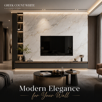 Dalle de porcelaine grand format en pierre frittée blanche de luxe, aspect marbre, taille personnalisée, pour mur et sol de villa