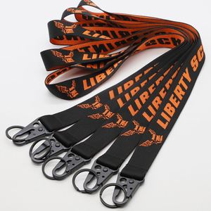 Llavero Personalizado con Logotipo Jacquard Liberty, Gancho Resistente Tipo Águila, Recuerdo Escolar o de Aniversario - Product Image 1