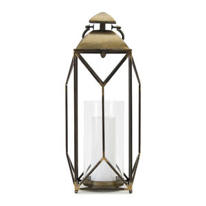 Forme de cabane en verre en métal antique fait à la main conception personnalisée découpe impression bougie lanterne en acier inoxydable décor à la maison fantaisie - Product Image 4