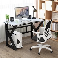 Bureau de Jeu Moderne Noir et Blanc Nouveau Design en Gros pour Bureau à Domicile Table d'Ordinateur Personnalisée