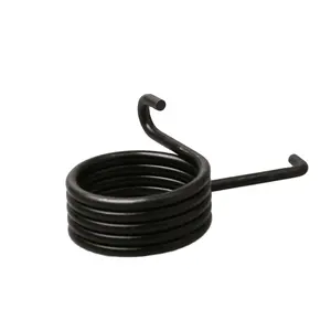 Double hook electroplate torsion load black coating spring