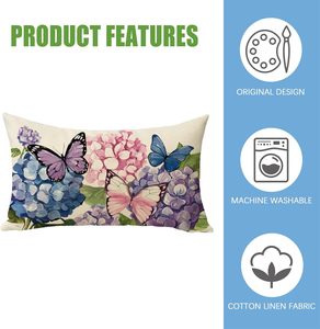 Housse de coussin imprimée fleur <span class=keywords><strong>papillon</strong></span> tissu de coussin <span class=keywords><strong>d</strong></span>'impression de luxe pour <span class=keywords><strong>taie</strong></span> <span class=keywords><strong>d</strong></span>'<span class=keywords><strong>oreiller</strong></span> coussin - Product Image 3