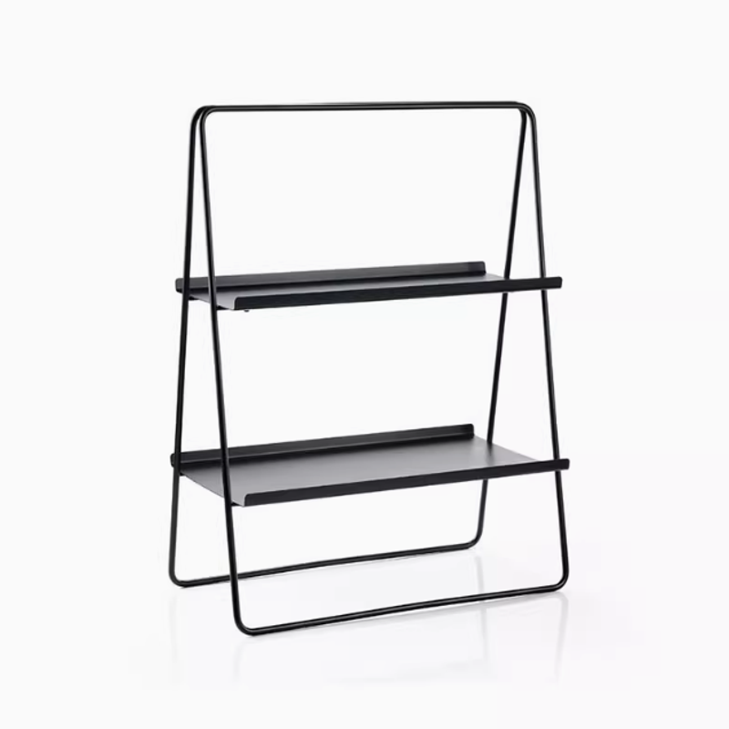 Double Layer Metal Desktop Bedside Shelf
