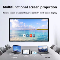 Écran LCD intelligent de 85 pouces pour réunions en ligne, tableau blanc numérique multi-touch, adapté à la signalisation numérique scolaire