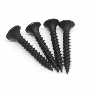 Yellow Black Zinc Self Drilling 50pcs 3.5*25mm Carbon Steel Drywall Anchors Screw All Size Manufacturers With Wall Plug