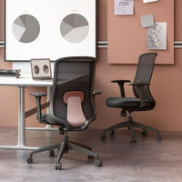 Silla de Oficina Moderna con Elevación, Respaldo de Malla, Giratoria, Altura Ajustable y Soporte Lumbar, Venta Directa de Fábrica
