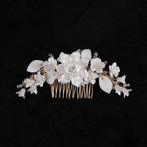 Descuento duro cerámica flor nupcial peines de pelo al por mayor mujeres accesorios boda peines de pelo - Product Image 1