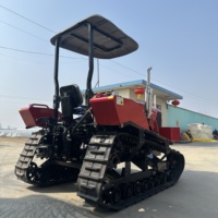 Tracteur chenillé bi-carburant 120 CV, véhicule tout-terrain à chenilles larges, cabine de conduite spacieuse, boîte de vitesses premium, moteur LAIDONG haute performance