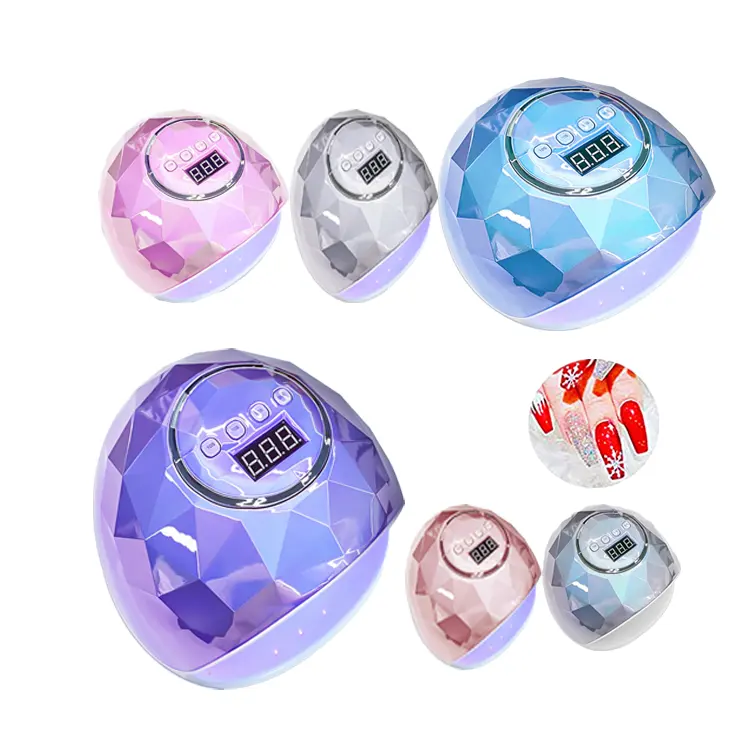 Secador de uñas de colores deslumbrantes, lámpara de curado portátil con 4 Ajustes de temporizador, 110W, lámpara Led con Sensor automático LCD, 39 Uds.