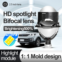 Aurora 2.5 pouces voiture projecteur LED feux de croisement 35/45W double lumière lentille Bi LED projecteur phare pour voiture moto
