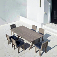 Ensemble de salle à manger moderne avec table et chaises en bois, mobilier de jardin de luxe Sigma Furniture 2026