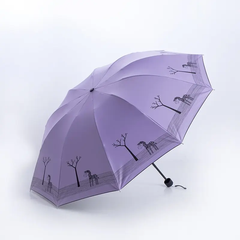Hoge Kwaliteit Winddichte 10 Botten 3 Vouwen Grote Vrouwen Parasol Zon En Regen Meisjes Geschenken Handmatige Opvouwbare Paraplu Voor De Regen