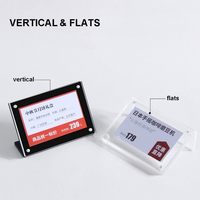 2er Pack Acryl L-Form Schilder halter Horizontal Schräg Tischplatte Rechteck 70*50mm für Preis schild & Etiketten anzeigen
