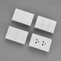 Interruptor de pared sin marco de panel grande plano de borde a borde serie HK para México y Sudamérica, interruptor de luz y enchufe ZA Electric