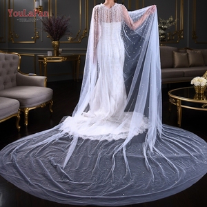 YouLaPan VG02 Châle Long Élégant pour <span class=keywords><strong>Femme</strong></span>, Perles d'Imitation Équitablement Distribuées, Accessoires pour <span class=keywords><strong>Mariage</strong></span> à l'Église - Product Image 6