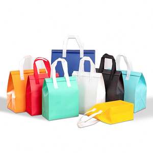 Sacs isothermes jetables en non-tissé, carrés, pour pique-nique, chauds et froids, sacs de livraison à emporter, sacs à déjeuner, boissons, logo personnalisé - Product Image 5