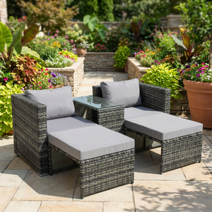 Vente en gros usine : Ensemble <span class=keywords><strong>de</strong></span> canapés miniatures modernes et écologiques pour extérieur, jardin, patio, <span class=keywords><strong>balcon</strong></span>, avec boîte <span class=keywords><strong>de</strong></span> rangement et chaise longue en rotin - Product Image 6