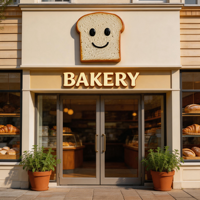Décorations de vitrine personnalisées, faites à la main, lumineuses, sur pied, en forme de pain, pour l'affichage en boulangerie