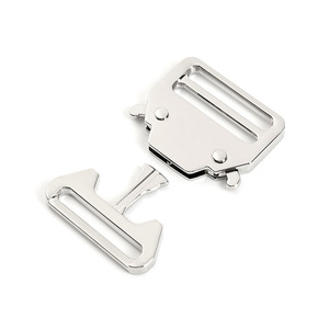 Hebillas de doble punta de aleación de zinc plateadas ajustables para correas, bolsos, ropa, mochilas tácticas y accesorios. - Product Image 3