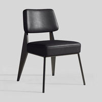 Fauteuil de designer nordique avec dossier moderne simple Art industriel de fer de luxe pour petit appartement loisirs négociation salle à manger